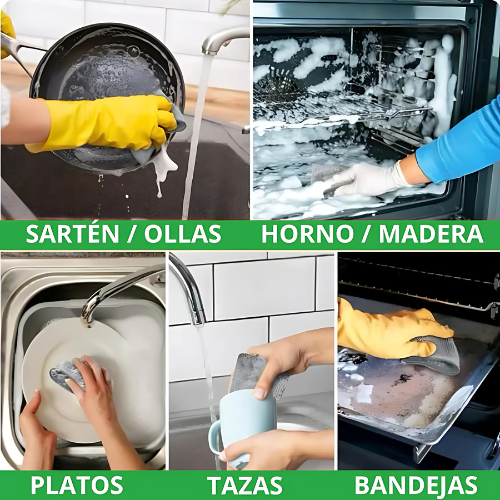 EcomLimp| Limpieza profunda, reutilizable y segura sin rayar superficies 💎🍳