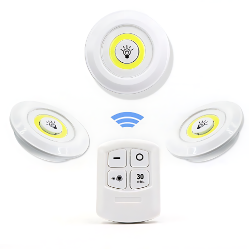 Set 3 Luces a Control Remoto LumiCasa | Ilumina tu hogar sin complicaciones 💡🏠