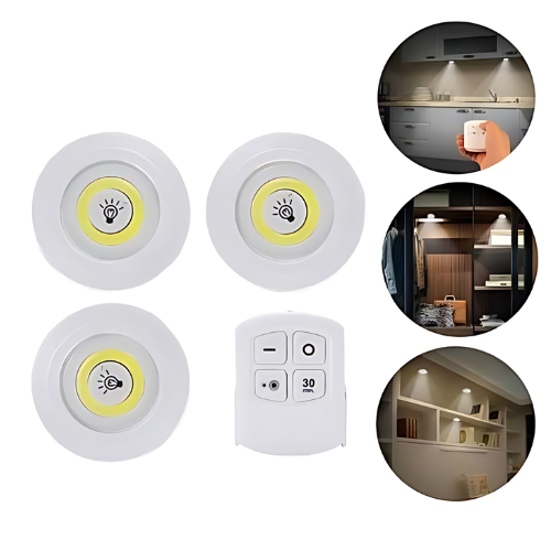 Set 3 Luces a Control Remoto LumiCasa | Ilumina tu hogar sin complicaciones 💡🏠