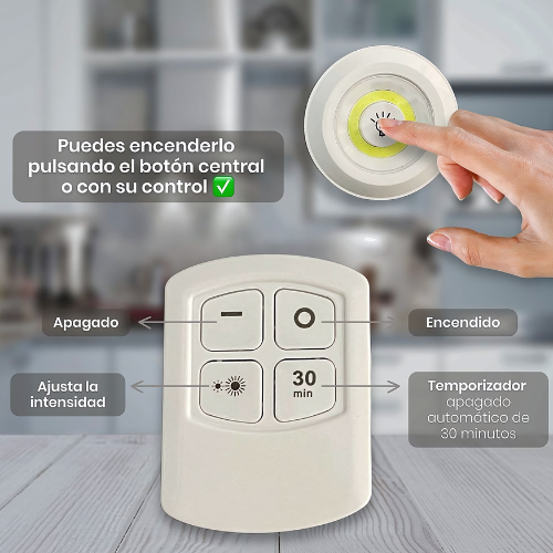 Set 3 Luces a Control Remoto LumiCasa | Ilumina tu hogar sin complicaciones 💡🏠