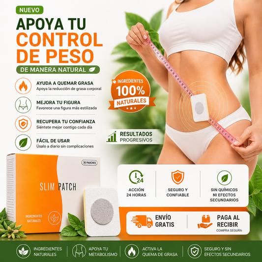 SlimPatch™ | Parche Herbal Adelgazante | Ayuda a Quemar Grasa y Controlar el Peso