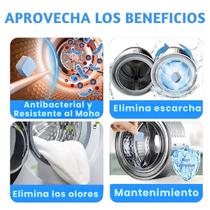 WashClean x12|Pastillas limpiadoras para lavadora + Elimina el mal olor y bacterias desde la raíz – Oferta 2x1 HOY