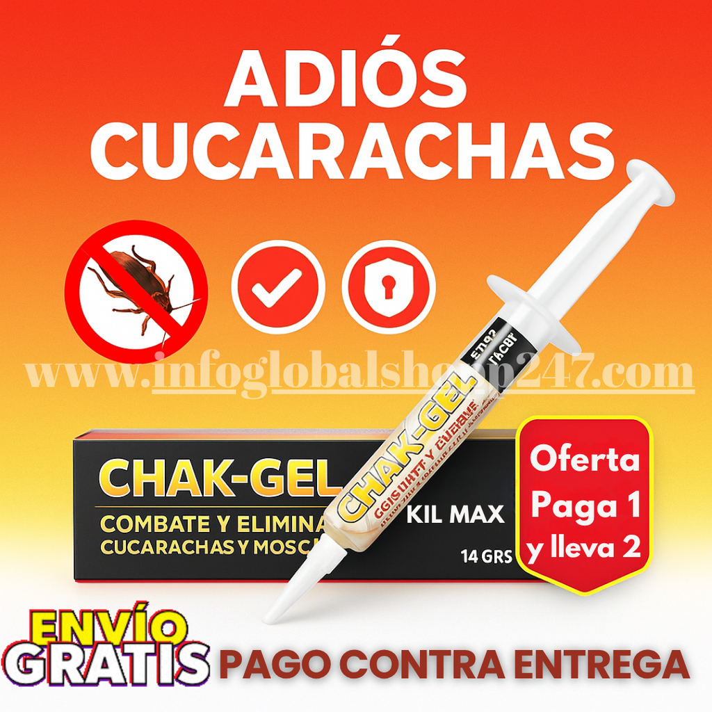 🛍️ Combo ChakGel| Elimina cucarachas desde la raíz sin olores ni químicos agresivos Llévate 2 y paga 1