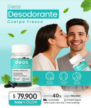 DEOSClean| Cápsulas que neutralizan el mal olor desde la raíz – 2x1 HOY + Frescura continua todo el día