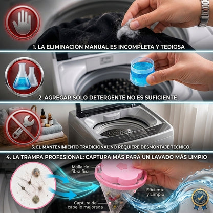 PeluStop™ | Filtro Atrapa Pelusa para Lavadora | Elimina Pelos Fácil
