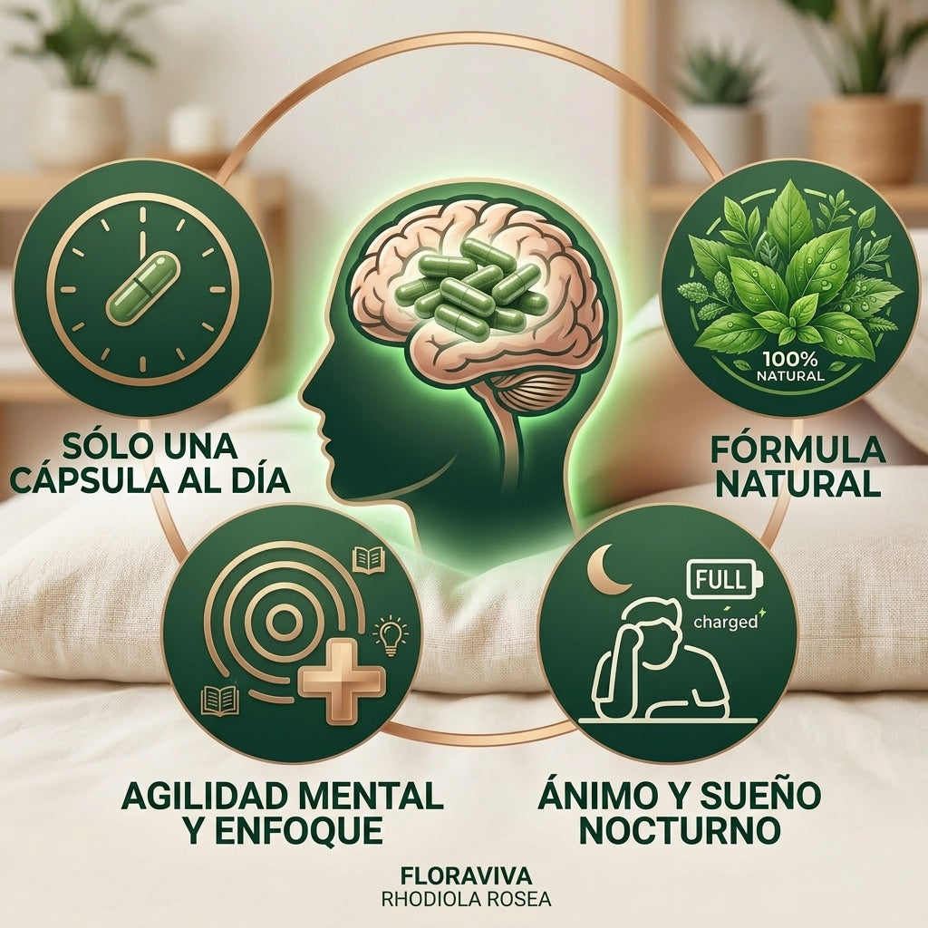 FloraViva™ | Extracto de Rhodiola Rosea | Rinde al máximo sin estrés y sin niebla mental