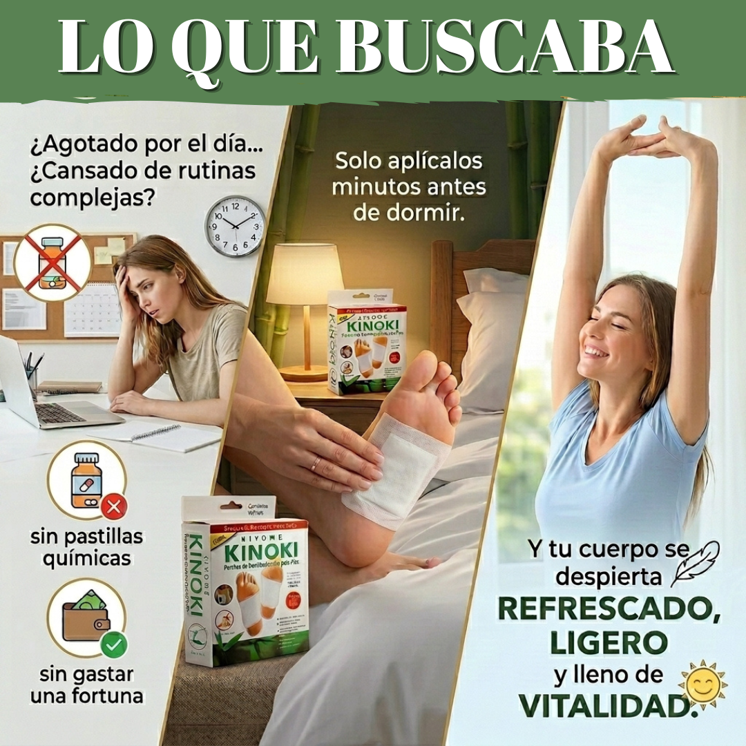Parches Detox Kinoki| Limpia tu cuerpo naturalmente mientras duermes 😴🦶🌿