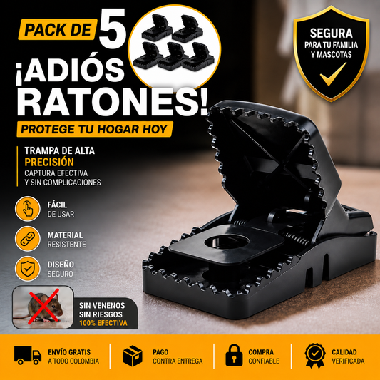 RatTrap™ | Trampa Cocodrilo Ultra-Sensible | Adiós Roedores, Sin Riesgos