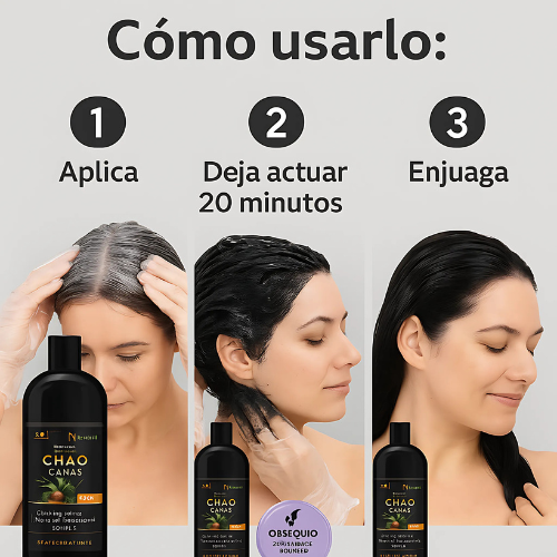 🌿Kit CubreCanas Orgánico 3 en 1| Cubrir Canas, Hidratar y Fortalecer ¡Envío Gratis + OBSEQUIO! Renueva tu look en minutos
