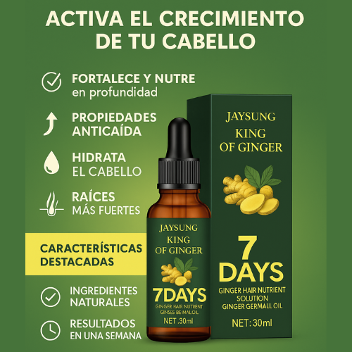 💥Tónico Capilar KingGinger| Nutre, fortalece y estimula el crecimiento capilar – Resultados en solo 1 semana + Envío gratis