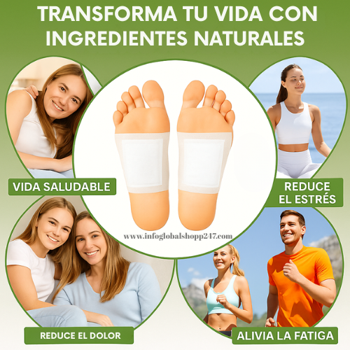 Combos KINOKI| Parches Detox para pies – Reduce fatiga, mejora el descanso y limpia toxinas + REGALO