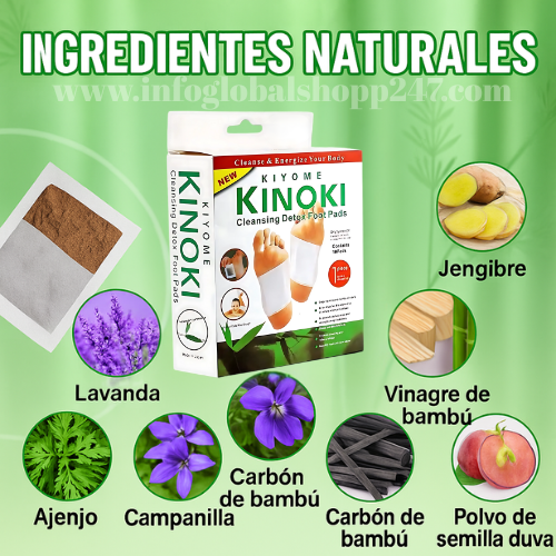 Combos KINOKI| Parches Detox para pies – Reduce fatiga, mejora el descanso y limpia toxinas + REGALO