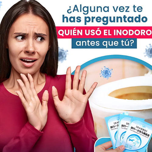 Promo 2x1 InodorClean| Funda higiénica desechable para inodoros + Protección instantánea en baños públicos