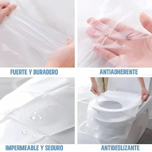 Promo 2x1 InodorClean| Funda higiénica desechable para inodoros + Protección instantánea en baños públicos