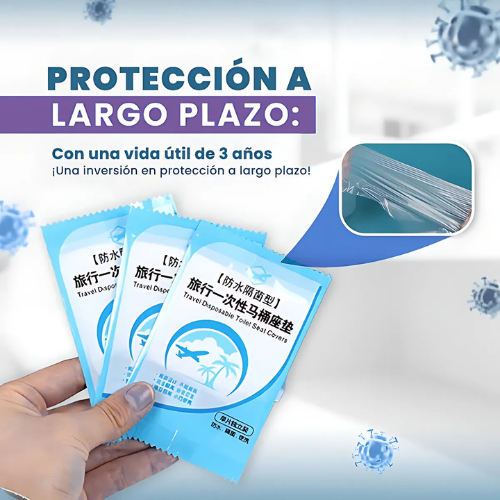 Promo 2x1 InodorClean| Funda higiénica desechable para inodoros + Protección instantánea en baños públicos