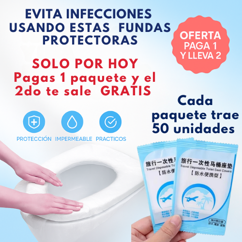 Promo 2x1 InodorClean| Funda higiénica desechable para inodoros + Protección instantánea en baños públicos