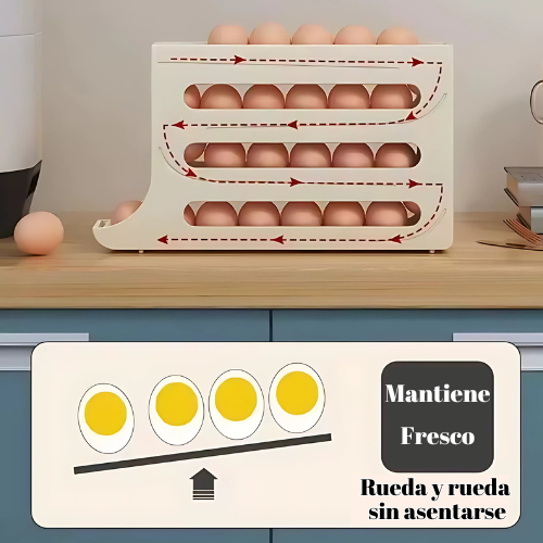 HuevoBoxDúo| Dispensador higiénico y compacto – Pack 2x1 -Evita roturas + Más Limpieza