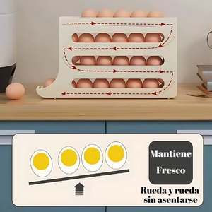 HuevoBoxDúo| Dispensador higiénico y compacto – Pack 2x1 -Evita roturas + Más Limpieza