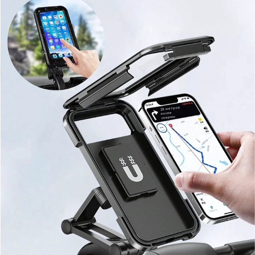 SafeView 360| Soporte giratorio para moto y bici + Uso táctil incluso con lluvia Solo HOY 2x1 +Envío Gratis