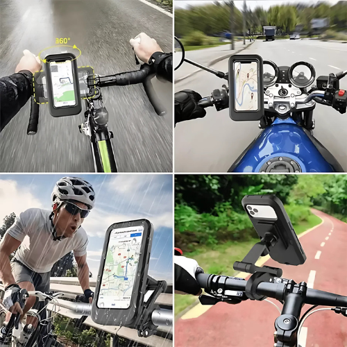 SafeView 360| Soporte giratorio para moto y bici + Uso táctil incluso con lluvia Solo HOY 2x1 +Envío Gratis