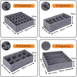 OrdenBox Set x4 | Organizadores de ropa interior -Más orden en menos tiempo + Promo 2x1
