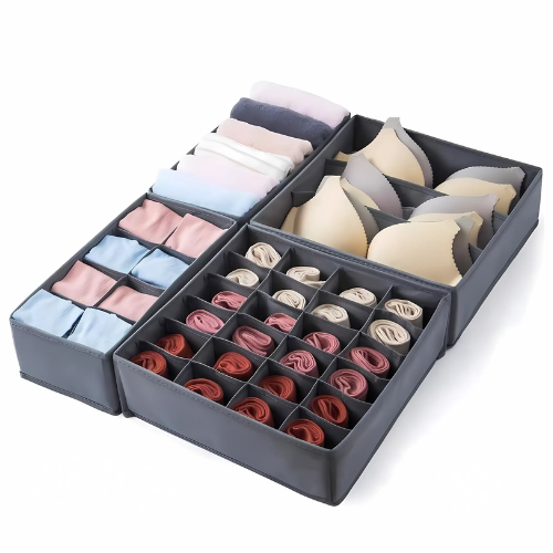 OrdenBox Set x4 | Organizadores de ropa interior -Más orden en menos tiempo + Promo 2x1