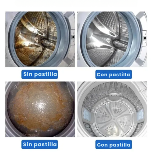 WashClean x12|Pastillas limpiadoras para lavadora + Elimina el mal olor y bacterias desde la raíz – Oferta 2x1 HOY