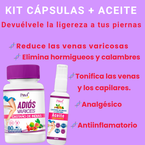 💊🧬Tratamiento AdiósVárices™ |Cápsulas naturales para mejorar circulación y reducir várices – Incluye aceite ayurvédico GRATIS para potenciar el alivio