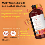 MaryRuths| Multivitamínico de alta absorción – Stop caída del cabello + Energía natural y piel sana
