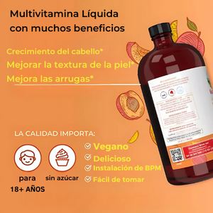 MaryRuths| Multivitamínico de alta absorción – Stop caída del cabello + Energía natural y piel sana