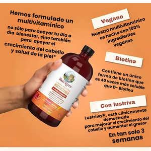 MaryRuths| Multivitamínico de alta absorción – Stop caída del cabello + Energía natural y piel sana