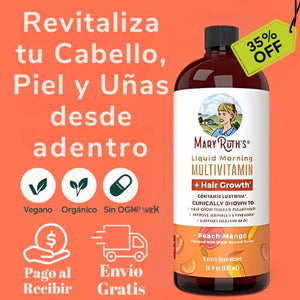 MaryRuths| Multivitamínico de alta absorción – Stop caída del cabello + Energía natural y piel sana