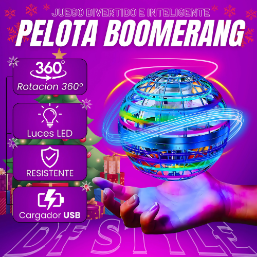FlyBallBoom| Pelota boomerang luminosa para todas las edades ✨⚪ 2x1