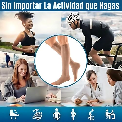ZipSox™ Medias de Compresión | Mejor circulación y alivio constante en tus piernas activas – SOLO HOY 2x1 con envío GRATIS