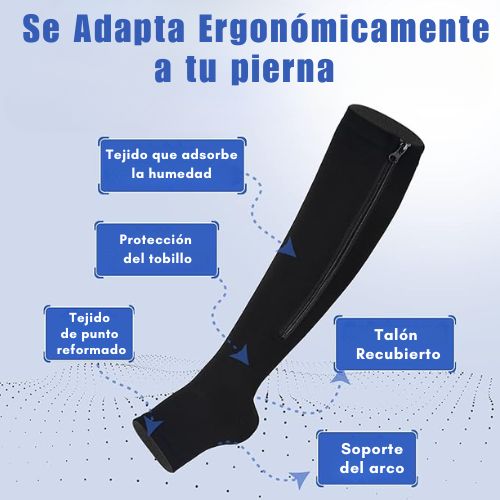 ZipSox™ Medias de Compresión | Mejor circulación y alivio constante en tus piernas activas – SOLO HOY 2x1 con envío GRATIS