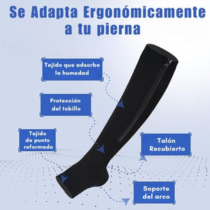 ZipSox™ Medias de Compresión | Mejor circulación y alivio constante en tus piernas activas – SOLO HOY 2x1 con envío GRATIS