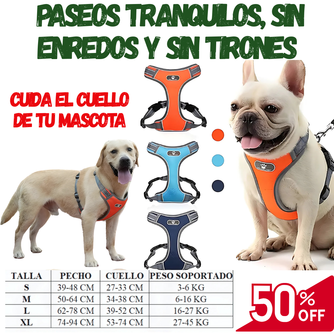 PetSecure| Pechera antitirones para perros medianos y grandes – Control total y confort en cada paseo + Envío gratis