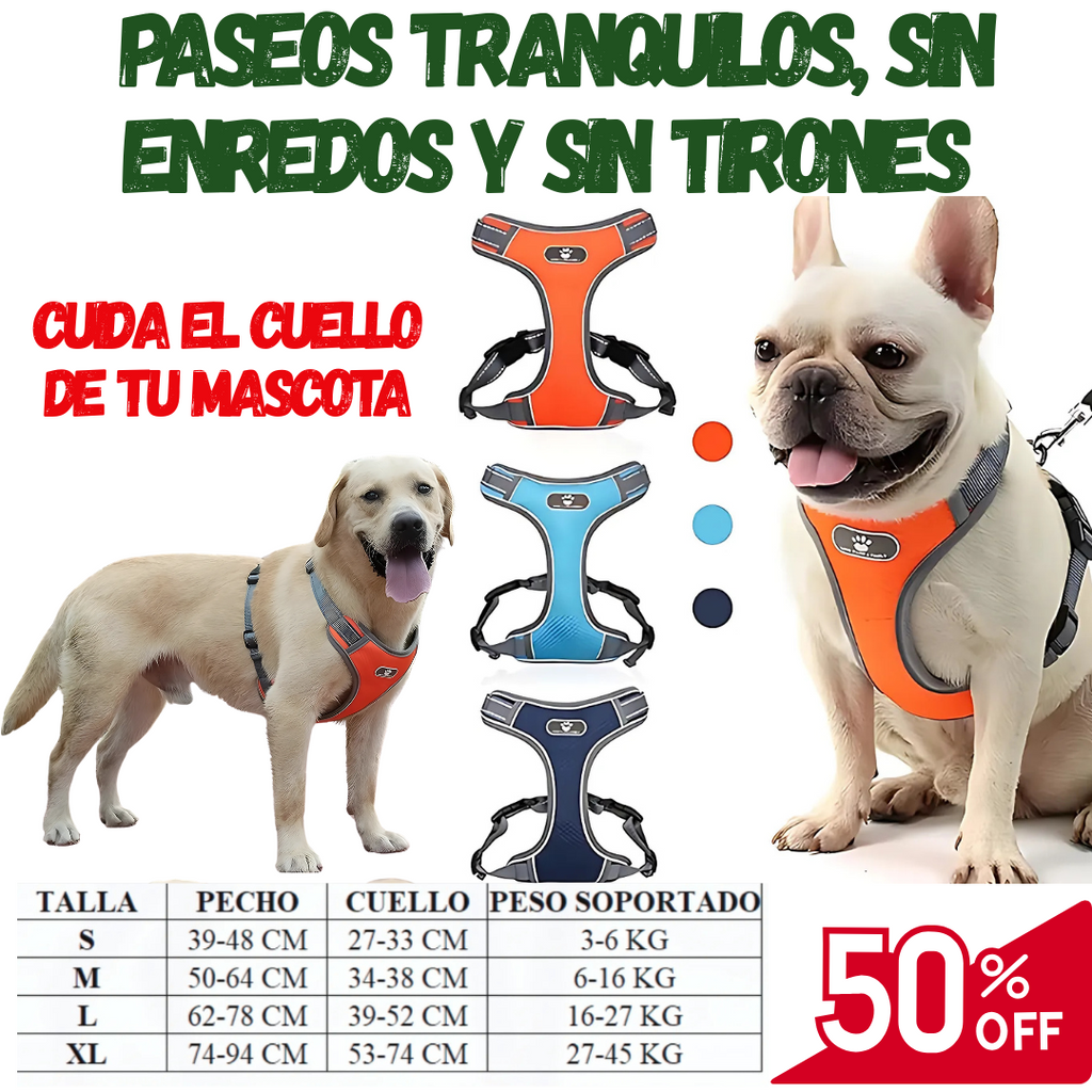 PetSecure| Pechera antitirones para perros medianos y grandes – Control total y confort en cada paseo + Envío gratis